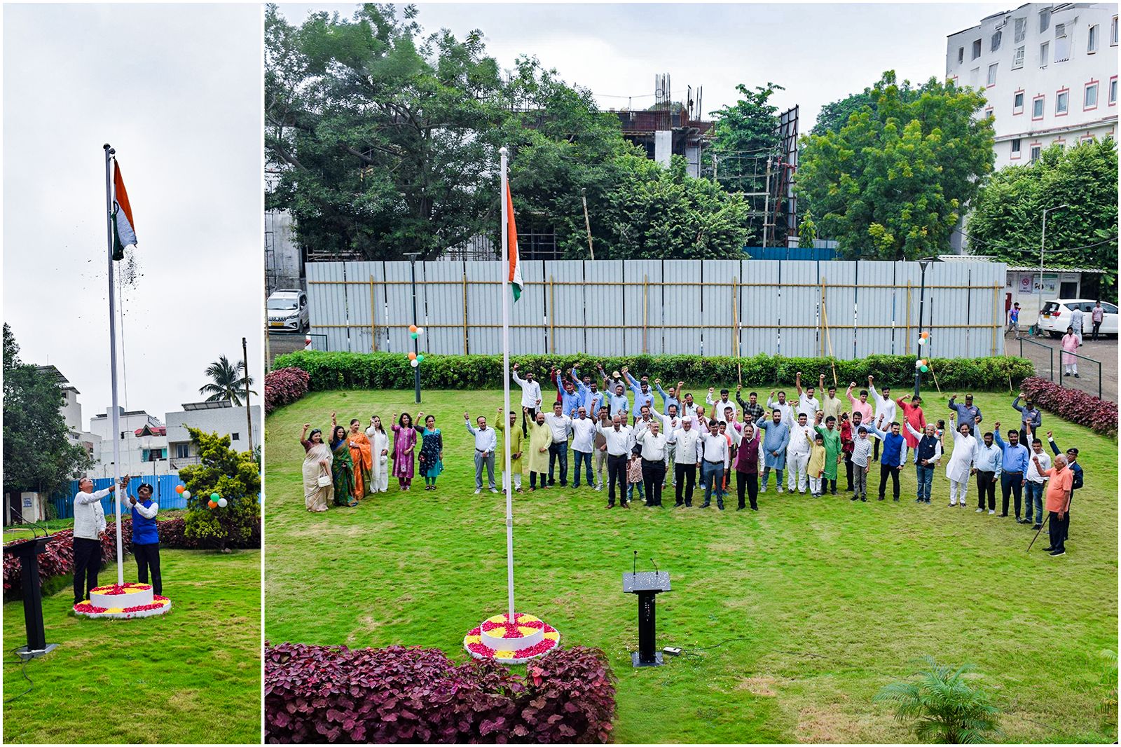 Independence Day celebration at various site offices of Mumbai-Ahmedabad Bullet Train project on 15th August 2025